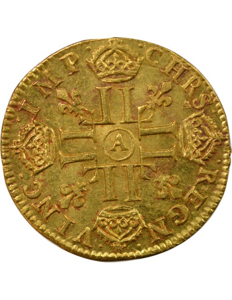 Louis XIV A la Mèche Longue 1 louis d'or Or 1653 A - Paris