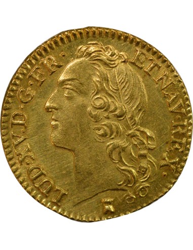 Louis XV Au Buste Habillé 1 louis d'or Or 1740 T Nantes