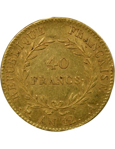 Roi d'Italie Consulat 40 francs Or An 12 A - Paris