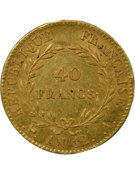 Roi d'Italie Consulat 40 francs Or An 12 A - Paris