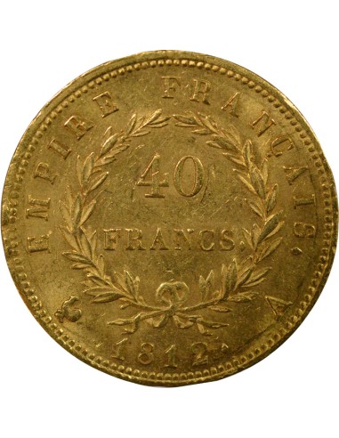 Roi d'Italie Empire 40 francs Or 1812 A - Paris
