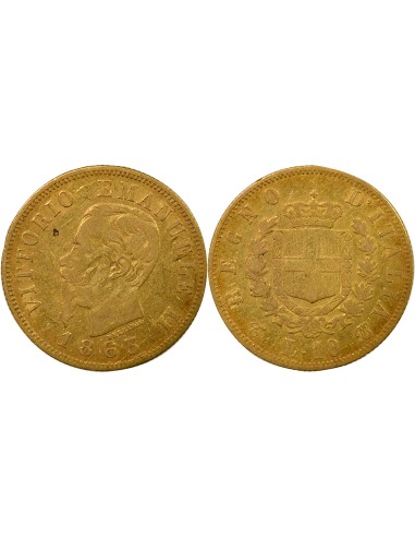 Italie Victor Emmanuel II 10 lire Or 1863 T Turin
