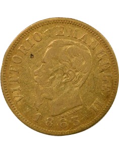 Italie Victor Emmanuel II 10 lire Or 1863 T Turin 2