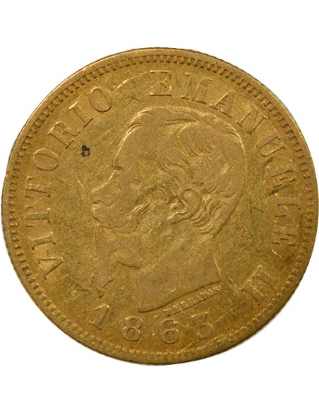 Italie Victor Emmanuel II 10 lire Or 1863 T Turin