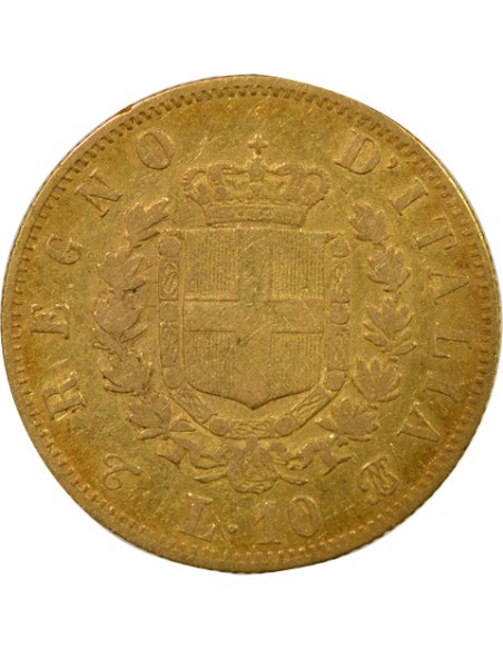 Italie Victor Emmanuel II 10 lire Or 1863 T Turin