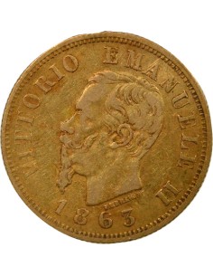 Italie Victor Emmanuel II 10 lire Or 1863 T Turin 2