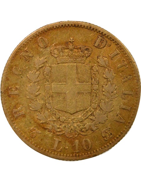 Italie Victor Emmanuel II 10 lire Or 1863 T Turin