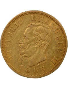 Italie Victor Emmanuel II 10 lire Or 1863 T Turin 2