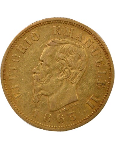 Italie Victor Emmanuel II 10 lire Or 1863 T Turin
