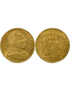 Louis XVIII au Buste Habillé 20 francs Or 1815 A - Paris
