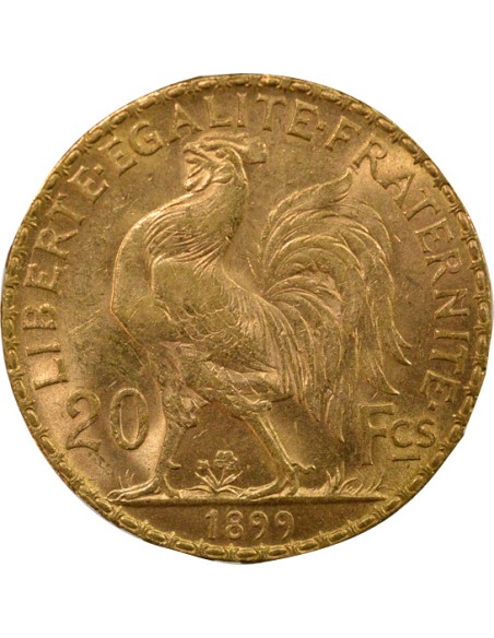 Coq 20 francs Or 1899 A Paris