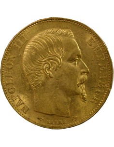 Napoléon III Tête nue 20 francs Or 1856 A - Paris 2