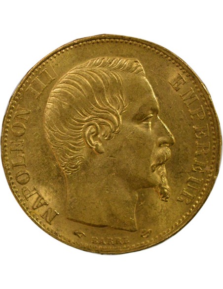 Napoléon III Tête nue 20 francs Or 1856 A - Paris