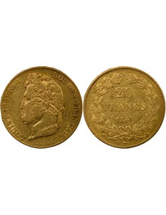 Louis-Philippe Ier Domard 20 francs Or 1847 A - Paris
