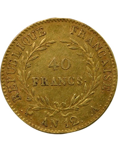 Roi d'Italie Consulat 40 francs Or An 12 A - Paris