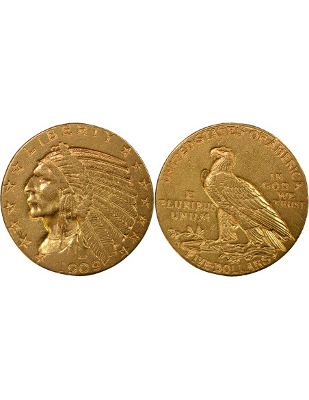 Etats Unis d'Amérique Tête D'Indien 10 dollars Or 1909 D - Denver