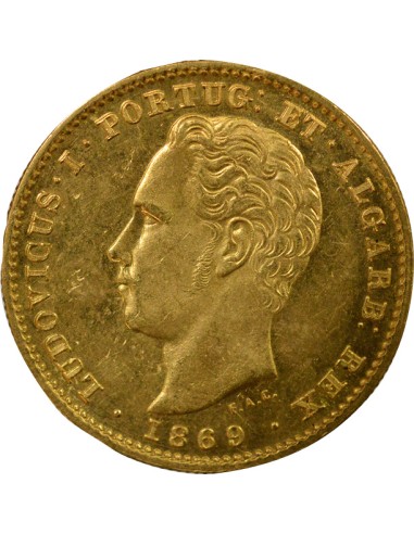 Portugal Louis I du Portugal 5000 reis Or 1869 Lisbonne