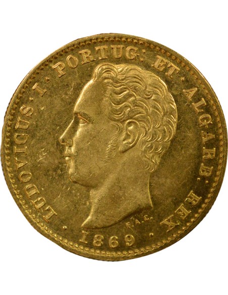 Portugal Louis I du Portugal 5000 reis Or 1869 Lisbonne