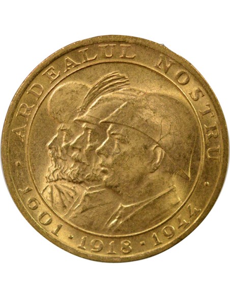 Roi de Roumanie 20 lei Or 1944 B Bucarest