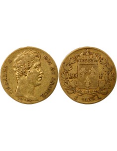 Charles X 4 1/2 Feuilles 20 francs Or 1830 A - Paris