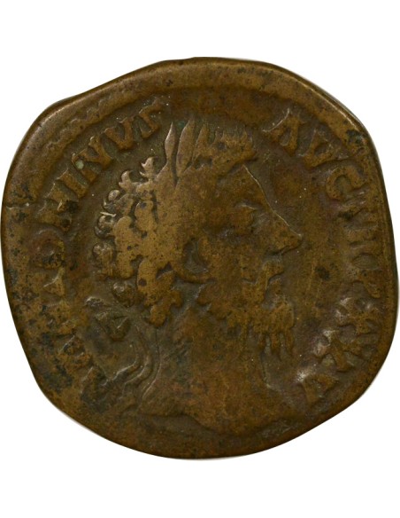 Rome Empire Marc Aurèle Victoire sur les Germains 1 sesterce Laiton 171 R Rome