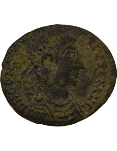 Rome Empire Constance II Galère & Empereur 1 maiorina Cuivre 348-350 Trèves