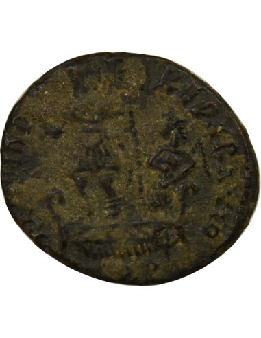 Rome Empire Constance II Galère & Empereur 1 maiorina Cuivre 348-350 Trèves