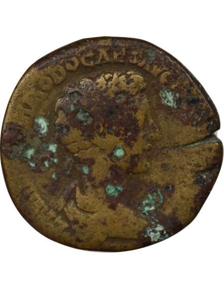 Rome Empire Commode Jupiter & Empereur 1 sesterce Laiton 175 R Rome