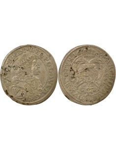Autriche Léopold Ier de Belgique 6 kreuzer Argent 1674 A Vienne