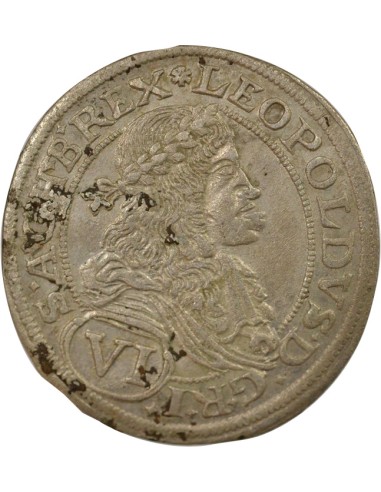 Autriche Léopold Ier de Belgique 6 kreuzer Argent 1674 A Vienne