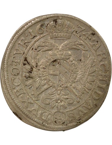 Autriche Léopold Ier de Belgique 6 kreuzer Argent 1674 A Vienne