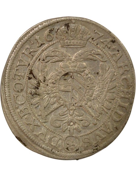 Autriche Léopold Ier de Belgique 6 kreuzer Argent 1674 A Vienne