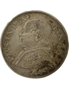 Etat Pontifical Pie IX 10 soldi Argent 1867 R Rome 2