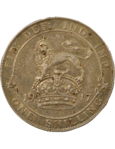 Empereur des Indes 1e Effigie 1 shilling Argent 1917 Londres