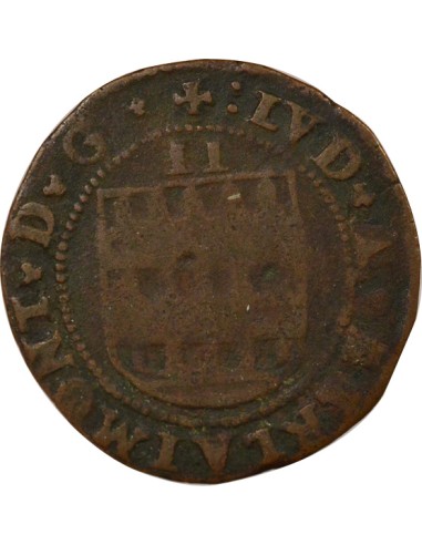 France (Evêché de Cambrai) Jean de Montfort 1 denier Billon 1570-1596 Cambrai