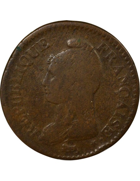 Grand Module 1 décime Cuivre AN 7 D Lyon