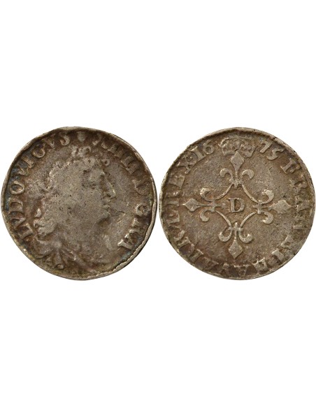 Louis XIV Des Traitants 4 sol Argent 1675 Vimy