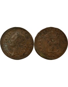 Louis XVI A l'Ecu 1 sol Cuivre 1785 K Bordeaux