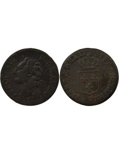 Louis XVI A l'Ecu 1/2 sol Cuivre 1785 T Nantes