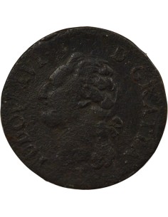 Louis XVI A l'Ecu 1/2 sol Cuivre 1785 T Nantes 2