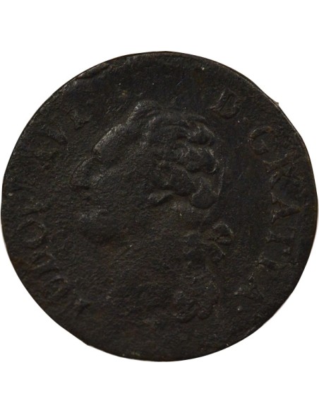 Louis XVI A l'Ecu 1/2 sol Cuivre 1785 T Nantes