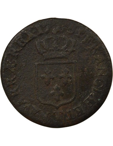 Louis XVI A l'Ecu 1/2 sol Cuivre 1785 T Nantes