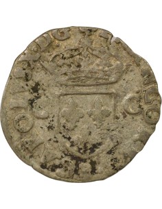 Charles X Cardinal de Bourbon Aux Deux C 1 douzain Billon 1593 B Rouen 2