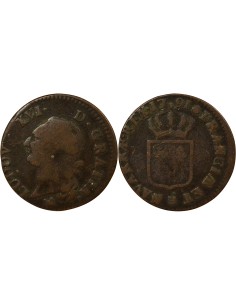 Louis XVI A l'Ecu 1 sol Cuivre 1791 B Rouen