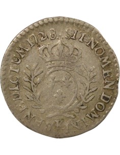 Louis XV au Buste habillé 1/20 ecu Argent 1728 K Bordeaux 2