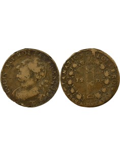 Louis XVI Au Faisceau 12 deniers Cuivre 1792 T Nantes