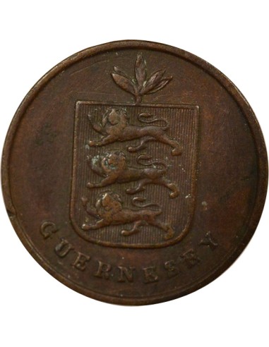 Guernesey 1 double Cuivre 1830 Londres