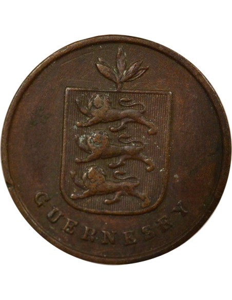Guernesey 1 double Cuivre 1830 Londres