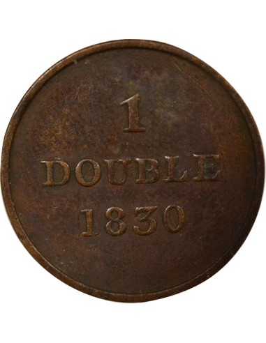 Guernesey 1 double Cuivre 1830 Londres