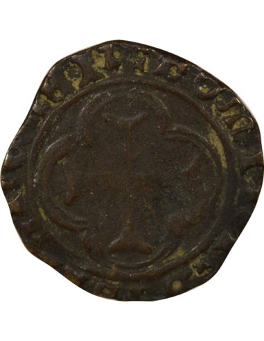 Louis XI 2e Type 1 double tournois Billon 1476-1483